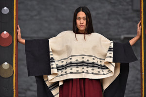 'SUMCHU' Handwoven Raw Silk Poncho for Her - InspiredByBhutan
