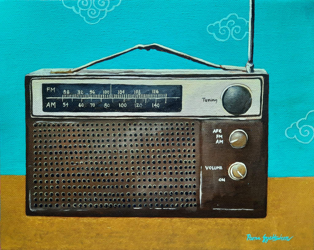 Radio - Contemporary Bhutanese Painting - InspiredByBhutan