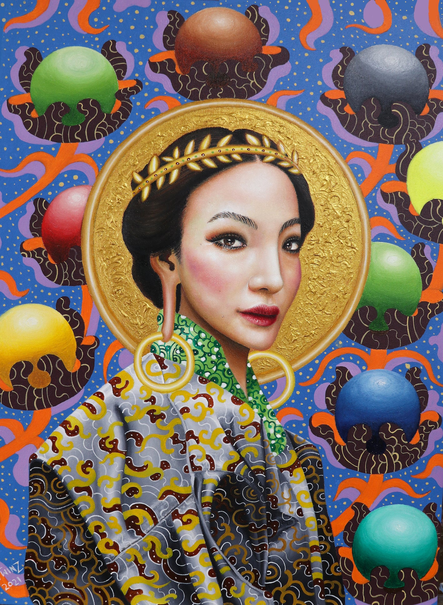 'MUSE' - Contemporary Bhutanese Painting - InspiredByBhutan