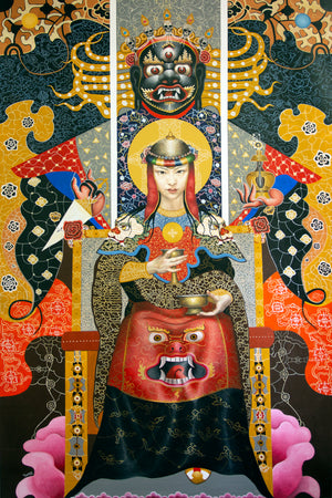 'RITUAL' - Contemporary Bhutanese Painting - InspiredByBhutan