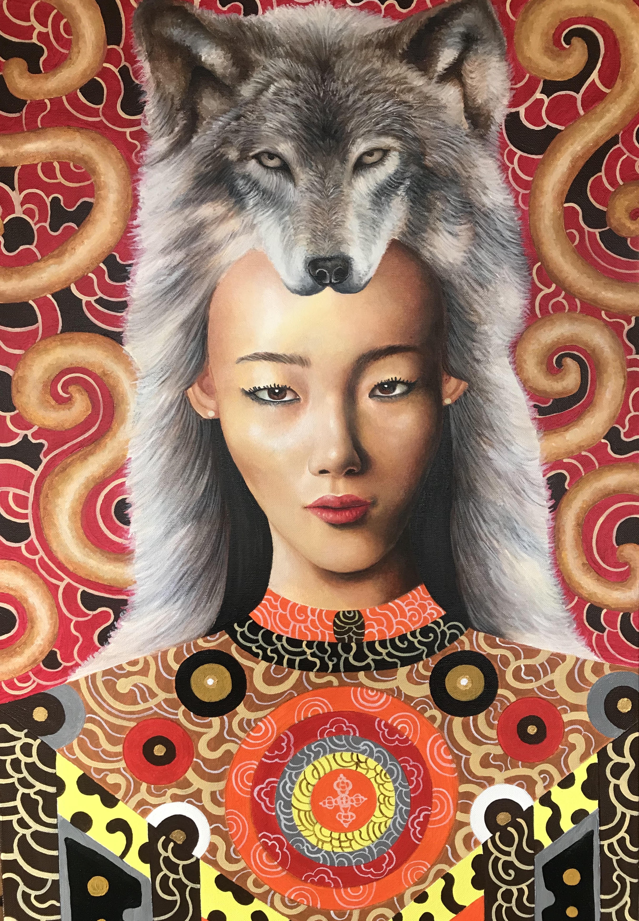 'TOTEM IV' - Contemporary Bhutanese Painting - InspiredByBhutan