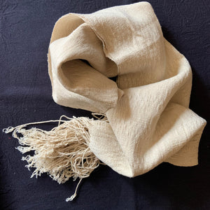 'LHAMO' Handwoven Raw Silk Scarf